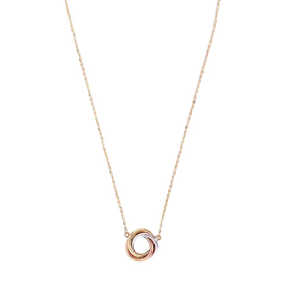 Tricolor Love Knot Necklace - Image 3