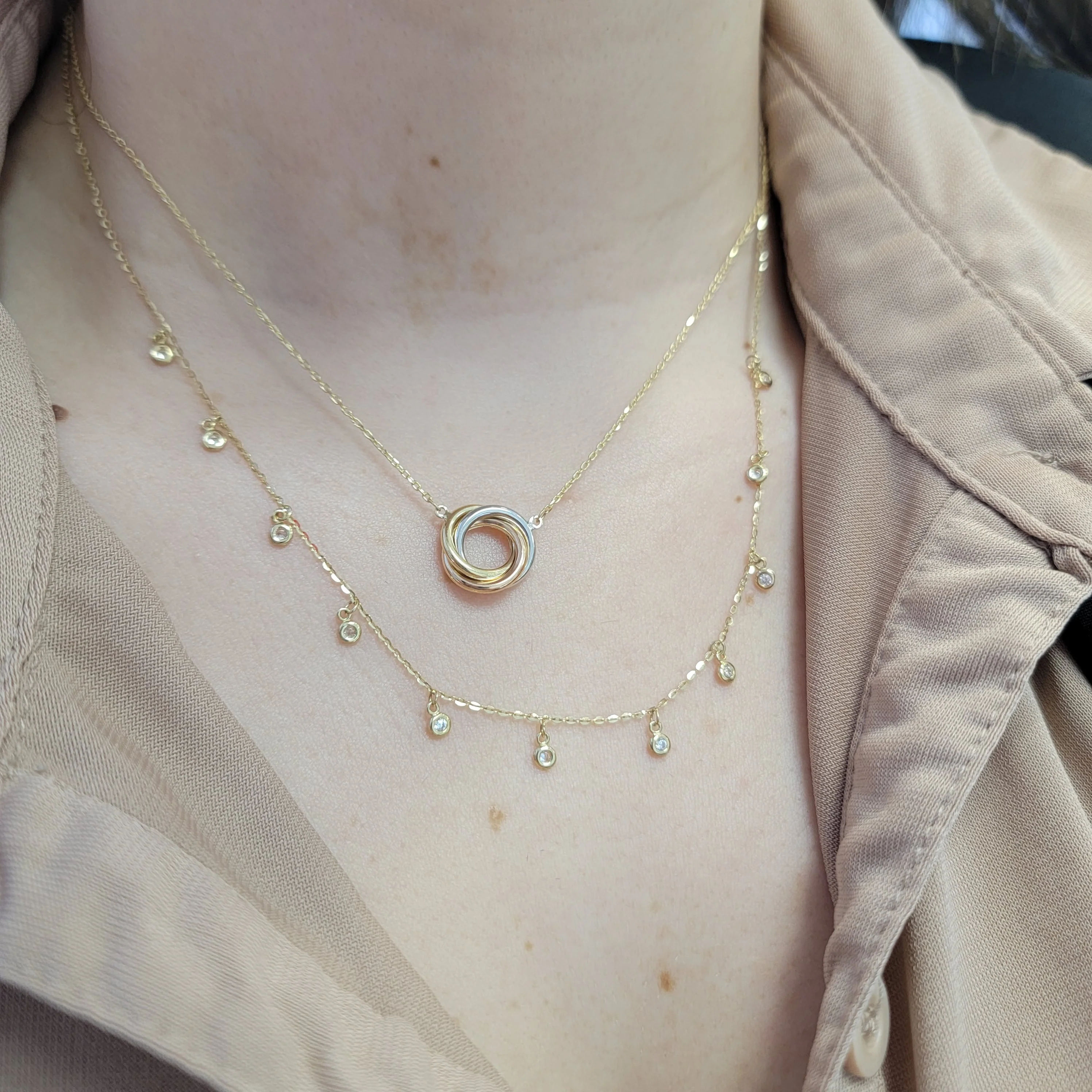 Tricolor Love Knot Necklace - Image 6