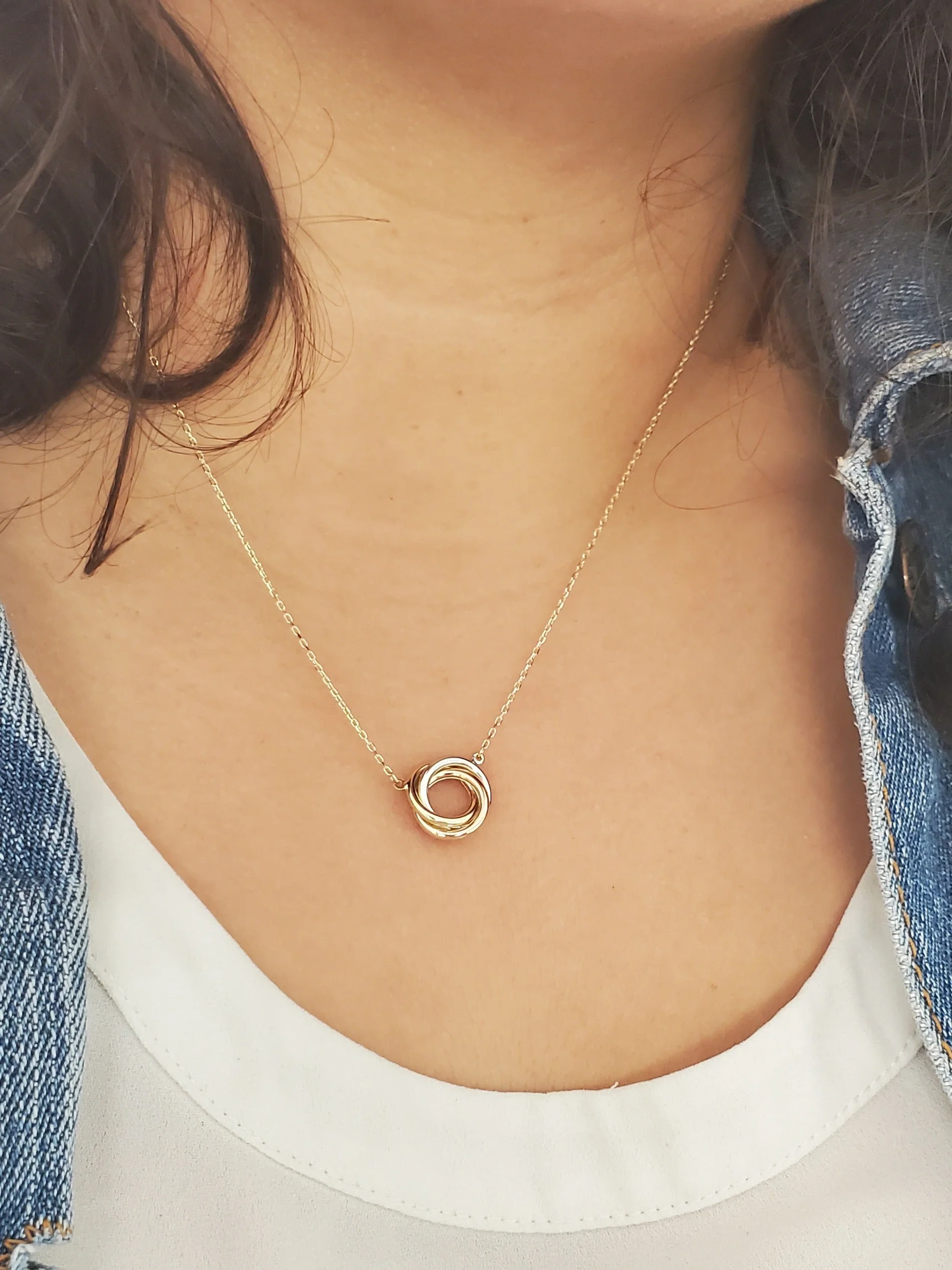 Tricolor Love Knot Necklace - Image 7